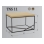Masívny bukový nočný stolík TNS 7 s kovovou konštrukciou