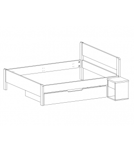 Zásuvka pod posteľ Sofi XL/Sofi Lux XL (dyha, dub priebežný)