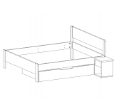 Zásuvka pod posteľ Sofi XL/Sofi Lux XL (dyha, dub priebežný)
